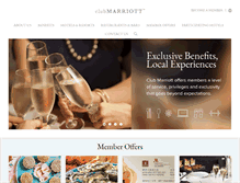 Tablet Screenshot of myclubmarriott.com